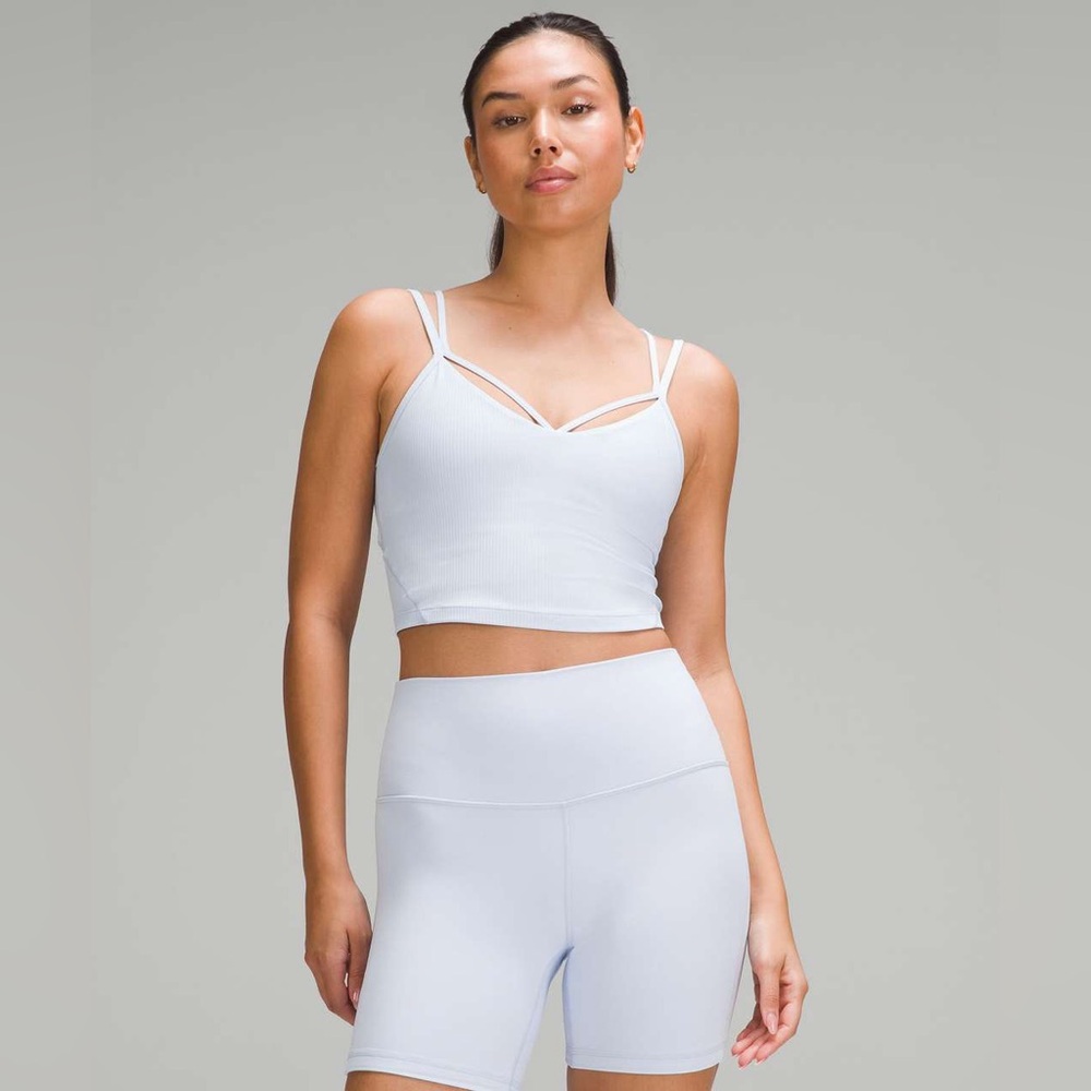 NWT Lululemon Align Strappy Ribbed Tank Top Lilac Ether Purple Crop Camisole 10 - Picture 1 of 8